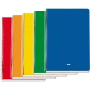 Cuadernos A4+ Espiral 5 colores, 80 hojas cuadriculadas