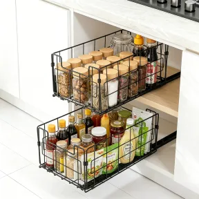 Organizador de Armario: Cajones Deslizables para Cocina 35x21.5 CM