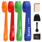 Set de 4 Gomas Elásticas para Musculación con Anclaje y Bolsa