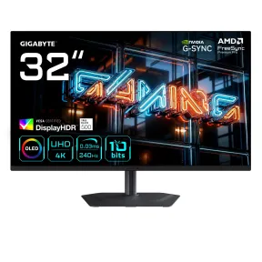 Monitor Gaming GIGABYTE 32” OLED 4K UHD 240Hz G-Sync