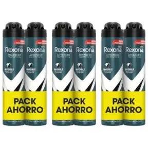 Rexona Invisible Black & White Protección Avanzada 72h 6x200ml