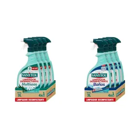 PACK 8 SANYTOL - 4 Multiusos + 4 Baños a 1,65€ cada uno