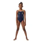 Bañador azul marino para niña en natación