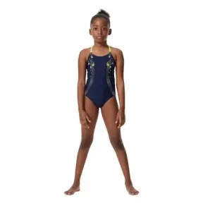 Bañador azul marino para niña en natación