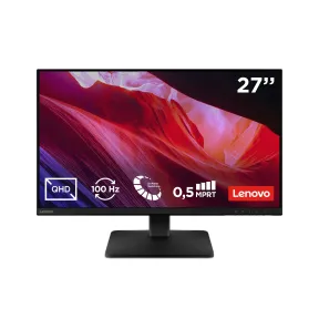 Monitor 27" Lenovo L27qe QHD 2K IPS 100Hz Negro