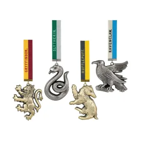 Decoración de Pared de Harry Potter: 4 Medallas de Hogwarts
