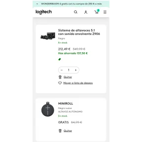 Miniroll altavoz + Logitech z906: Sonido envolvente.