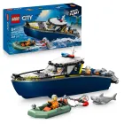 Persecución en Barco de Policía LEGO City - 2 Barcos y 3 Minifiguras