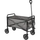 Carreta plegable para jardín Amazon Basics con cubierta gris