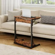 Mesa auxiliar multiuso plegable - C 60x37x71 cm - marrón