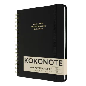 Agenda Back To Black A5 2026-2027 para Universidad y Oposiciones