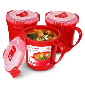 TUPPERS HERMÉTICOS para sopa 656ml - SIN BPA, aptos microondas