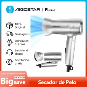 Secador de Pelo Plegable 1200W, Compacto y de Viaje