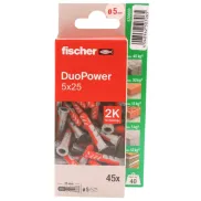 Tacos para pared multimaterial Fischer Duopower 5x25-45U
