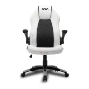 Silla Nasa Voyager blanca y negra para gaming