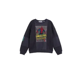Sudadera azul oscuro Spiderman para niño - Desigual.