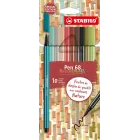 Pack de 10 rotuladores premium STABILO Pen 68 NatureCOLORS