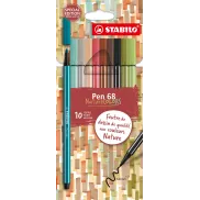 Pack de 10 rotuladores premium STABILO Pen 68 NatureCOLORS