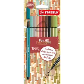 Pack de 10 rotuladores premium STABILO Pen 68 NatureCOLORS