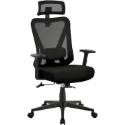 Silla de Escritorio Ergonomica Negra con Respaldo Bloqueable