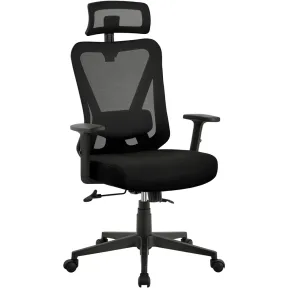 Silla de Escritorio Ergonomica Negra con Respaldo Bloqueable