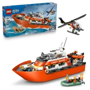 Barco y Helicóptero de Rescate de Guardacostas LEGO City 60504