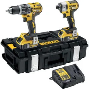 Set DEWALT 18V XR: Taladro, Impacto, 2 Baterías 5.0Ah