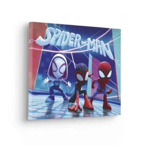 Lienzo Spiderman y Amigos para Habitación Infantil (40x30cm)