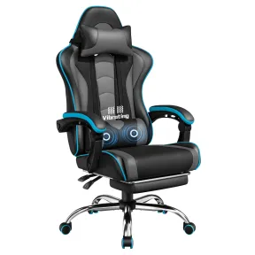 Silla Gaming Ergonómica con Masajeador y Reposapiés Ajustable