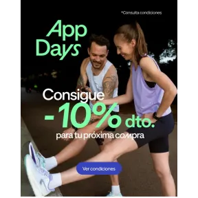Descuento del 10% en la app de Decathlon.