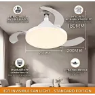 Ventilador Silencioso con Luz y Control Remoto para Hogar