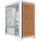 Caja Corsair 4000D Wood RS Blanca Semitorre ATX con Roble FSC