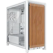 Caja Corsair 4000D Wood RS Blanca Semitorre ATX con Roble FSC
