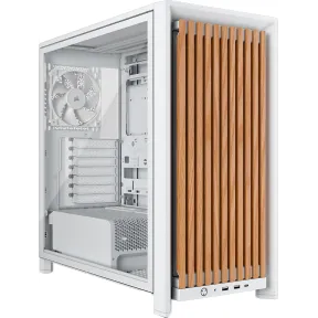 Caja Corsair 4000D Wood RS Blanca Semitorre ATX con Roble FSC