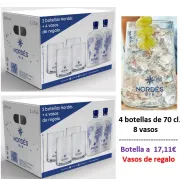 Nordés Premium Ginebra | 4 botellas de 70 cl + 8 vasos | 17.11€