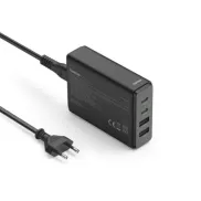 Cargador 65W GaN Hama 00201979 con USB-C y USB-A Negro
