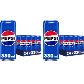 48 latas de refresco cola Pepsi regular