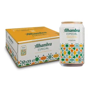 Cerveza Alhambra Especial - Pack de 12 Latas x 33cl