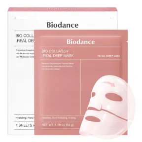 Mascarilla Hidratante Facial con Colágeno - 4 Unidades x 34g