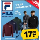 Sudadera Retro Hombre FILA Adam con Cremallera