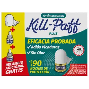 Antimosquitos KILL-PAFF ELÉCTRICO - 1 Difusor + 2 Recambios