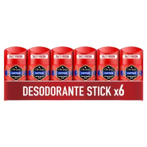 Desodorante Old Spice Captain para Hombre 24 h, 6x50ml