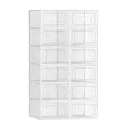 Juego de 12 Organizadores de Zapatos Plásticos Apilables