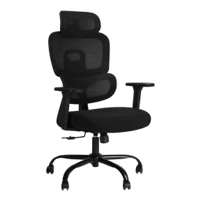Silla Ergonómica de Oficina MUSSO E600 con Soporte Lumbar, Negro