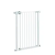 Puerta extra alta para niños y perros, metal blanco 73-80 cm