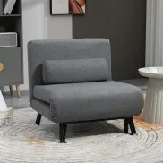 Sofá Cama Plegable de 1 Plaza con Respaldo Ajustable