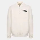 Sudadera extragrande blanca para hombre con cremallera 14