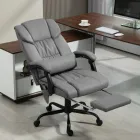 Silla Vinsetto Gris de Oficina con Pu y Metal 66x75x112-122 cm