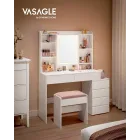 Tocador con Luces LED Brillo Ajustable VASAGLE 40 x 118,3 cm