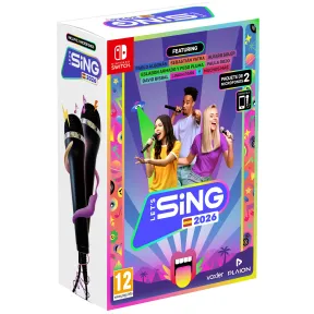 Switch ESP - Let's Sing 2026 con 2 Micrófonos